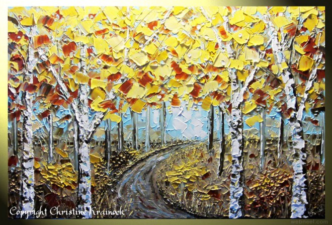 660x447 Abstract Tree Palette Knife Paintings 6 - Palette Knife Painting