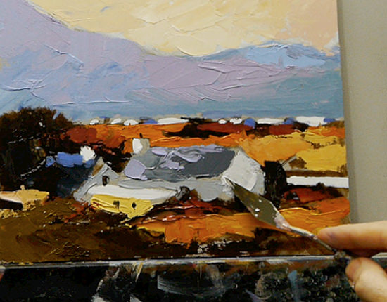 550x430 Acrylic Palette Knife Painting Techniques Free Video, Pallet Knife - Palette Knife Painting Acrylic