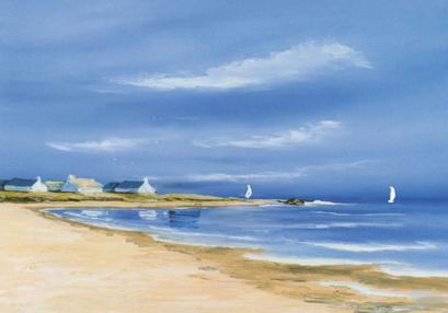 409x286 Seascape By Palette Knife Painting, Aunknown Artist Paintings - Palette Knife Painting Artists