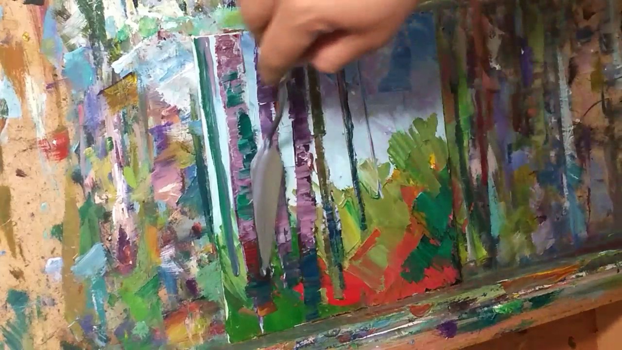 1280x720 How To Paint With A Palette Knife Demo - Palette Knife Painting Artists