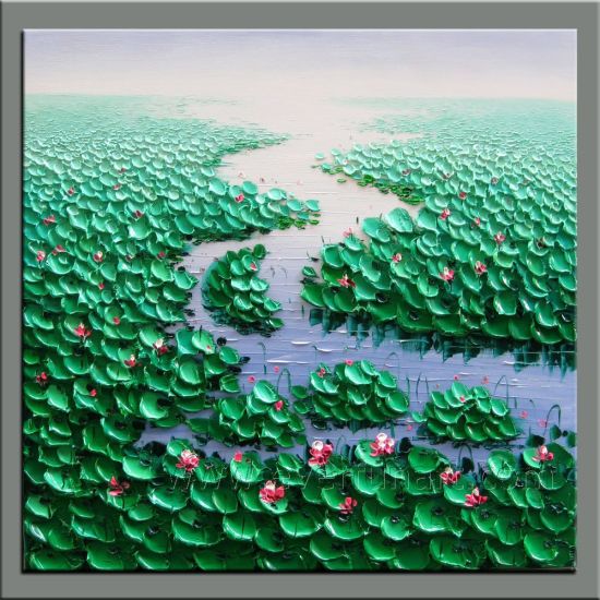 550x550 China Modern Home Decoration Wall Art Flower Palette Knife Oil - Palette Knife Painting Flowers