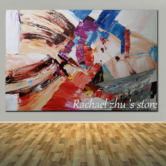 640x640 Large Hand Painted Abstract Wall Oil Painting On Canvas Modern - Palette Painting