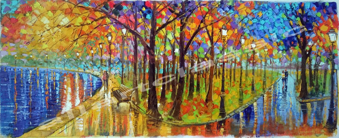700x286 Modern Art Paintings, Colorful Palette Knife And Abstract Art. - Palette Painting