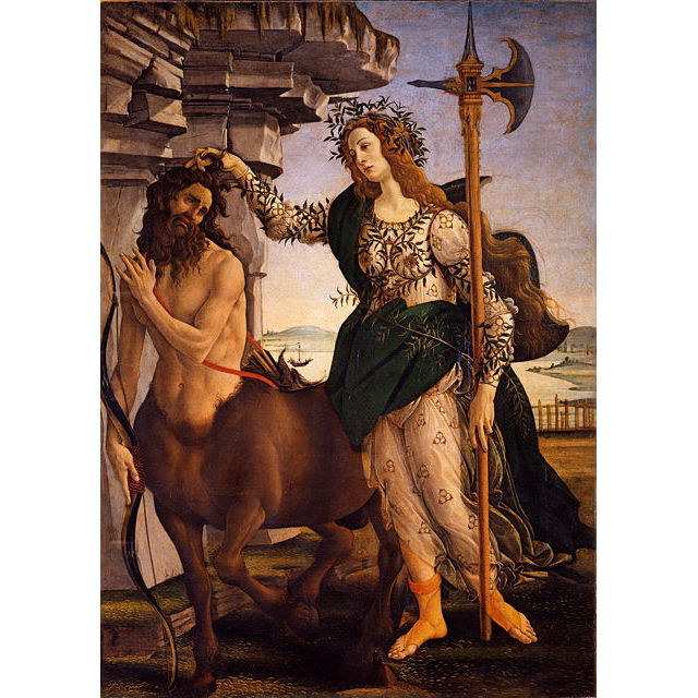 640x640 Pallas And The Centaur Karya Sandro Botticelli (1482) Jiekley - Pallas And The Centaur Painting