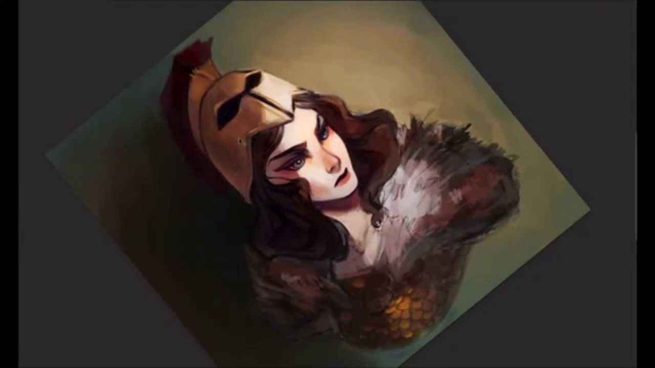 1280x720 Pallas Athena Bust Commission Speedpaint - Pallas Athena Painting