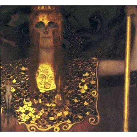 458x458 Pallas Athena By Gustav Klimt Art Gallery Oil Painting Reproductions - Pallas Athena Painting