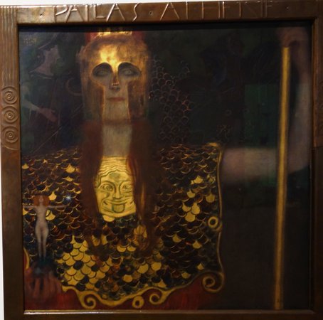 454x450 Gustav Klimt Pallas Athene - Pallas Painting