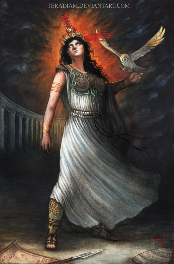 600x906 Pallas Athena By Teradiam - Pallas Painting