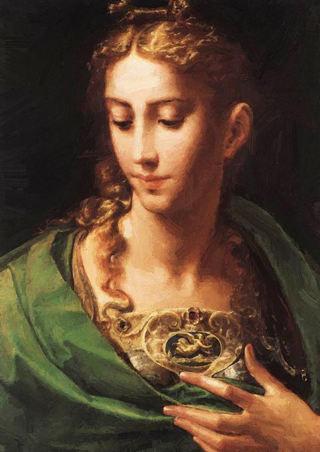 638x900 Pallas Athene Painting By Parmigianino - Pallas Painting