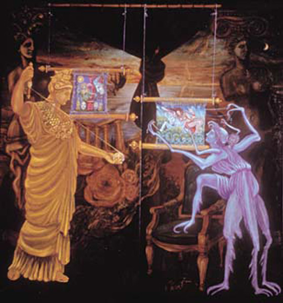 559x600 Arachne Amp Pallas Athena - Pallas Painting