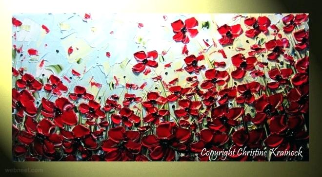 660x364 Pallet Knife Paintings Red Poppies Palette Knife Paintings Palette - Pallet Knife Painting