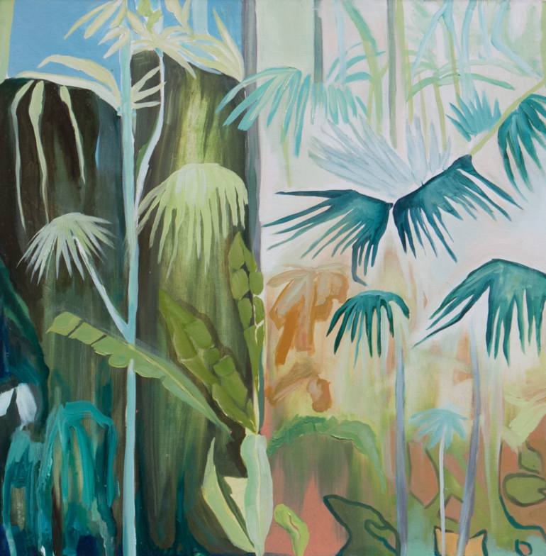 770x784 Saatchi Art Latania Palm Painting By Sarah Cunningham - Palm Painting