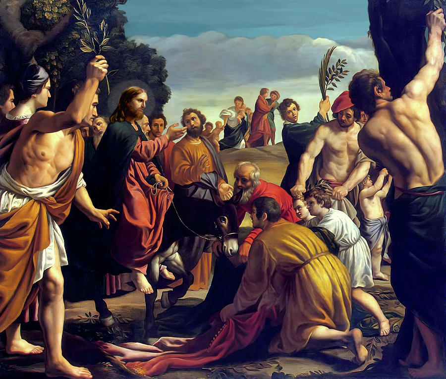 900x765 Entry Into Jerusalem Painting By After Pedro Orrente - Palm Sunday Painting