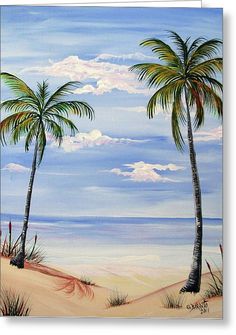 236x335 Palm Trees - Palm Tree Acrylic Painting