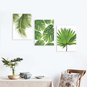 300x300 Sml Size Canvas Green Palms Leaves Oil Paintings Modern Print - Palm Tree Leaf Painting