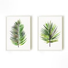 236x236 Abstract Palm Tree Leaf Painting 9x12 By Jenniferflanniganart - Palm Tree Leaf Painting