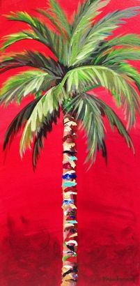 201x410 Palm Tree Paintings Projects To Try By Barbara Schlitz - Palm Tree Leaves Painting