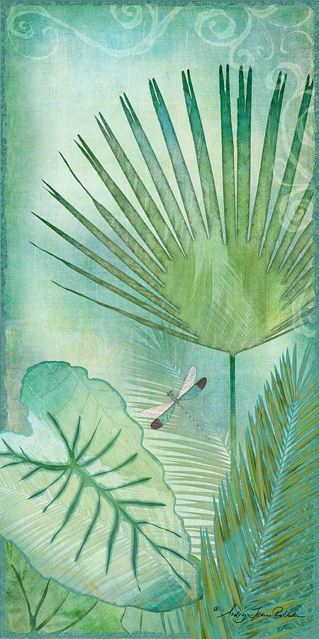450x900 Rainforest Tropical - Palm Tree Leaves Painting