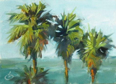 Palm Tree Oil Painting