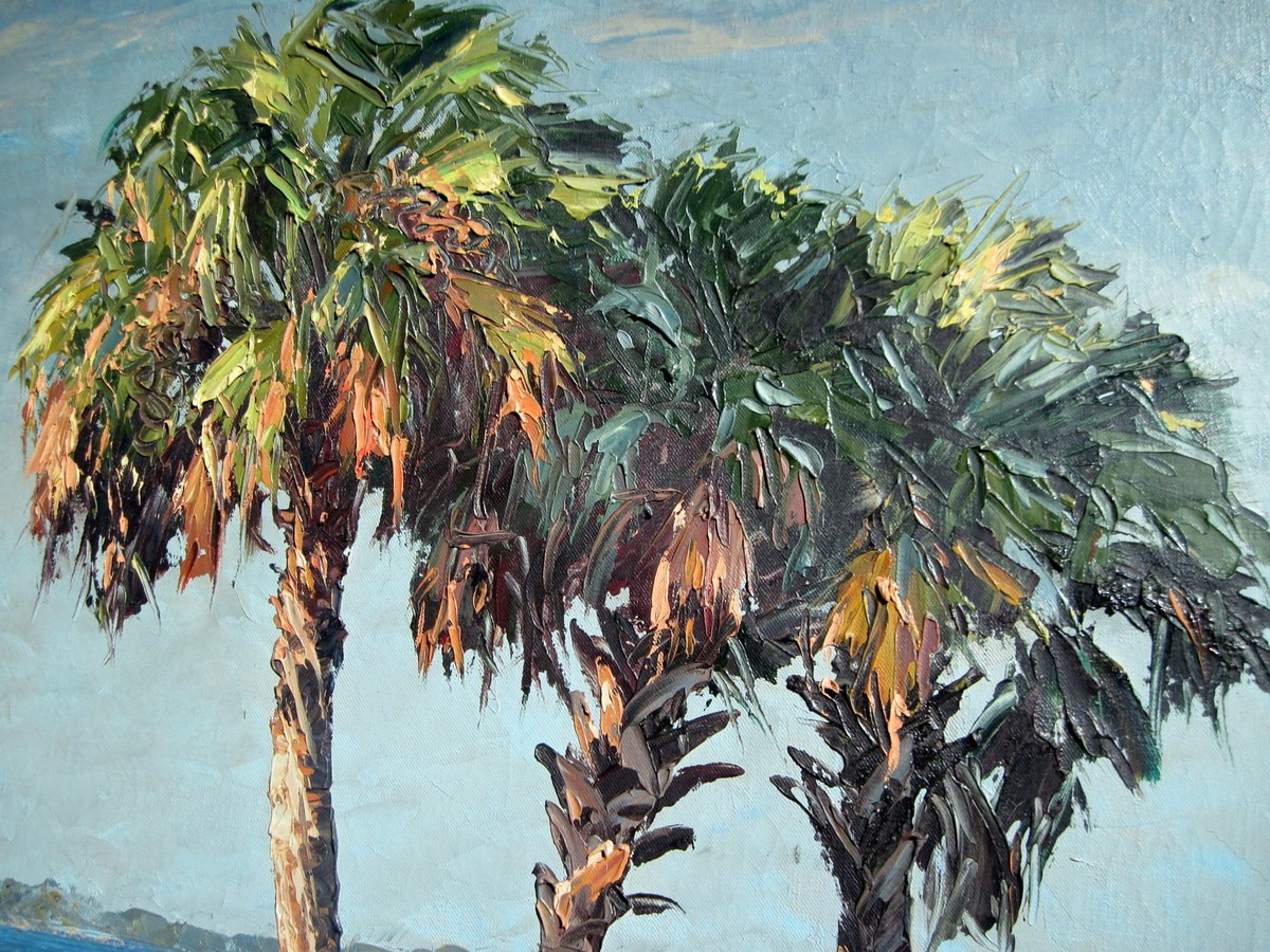 1200x900 Palm Tree Oil Paintings A.e. Backus Highwaymen - Palm Tree Oil Painting