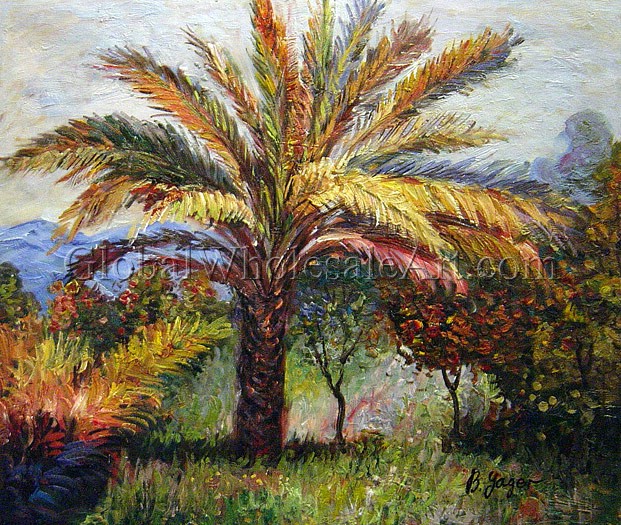 621x525 Claude Monet - Palm Tree Oil Painting