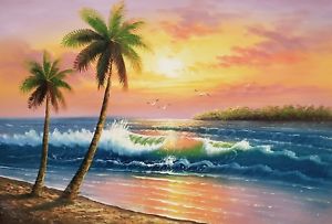 300x203 Palm Tree Painting Ebay - Palm Tree Painting On Canvas