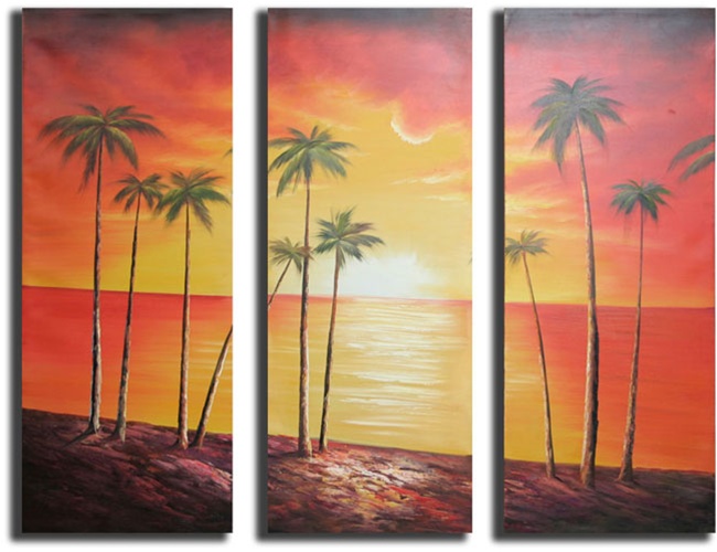650x500 Palm Trees - Palm Tree Painting On Canvas