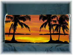 250x188 Hand Painted Mailboxes Palm Tree Silhouettes - Palm Tree Silhouette Painting