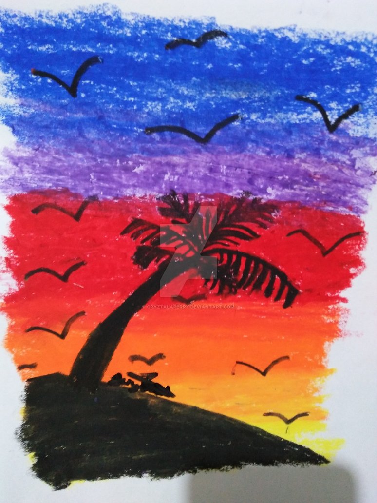 774x1032 Palm Tree Silhouette By Cryztalaperry - Palm Tree Silhouette Painting