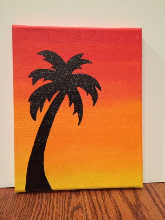 570x760 69 Best Sunset Silhouette Images On Silhouettes - Palm Tree Silhouette Painting