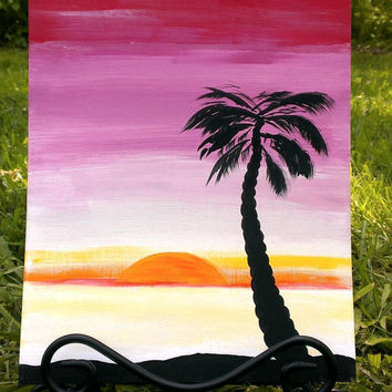 354x354 Best Sunset Paintings With Palm Trees Products On Wanelo - Palm Tree Sunset Painting