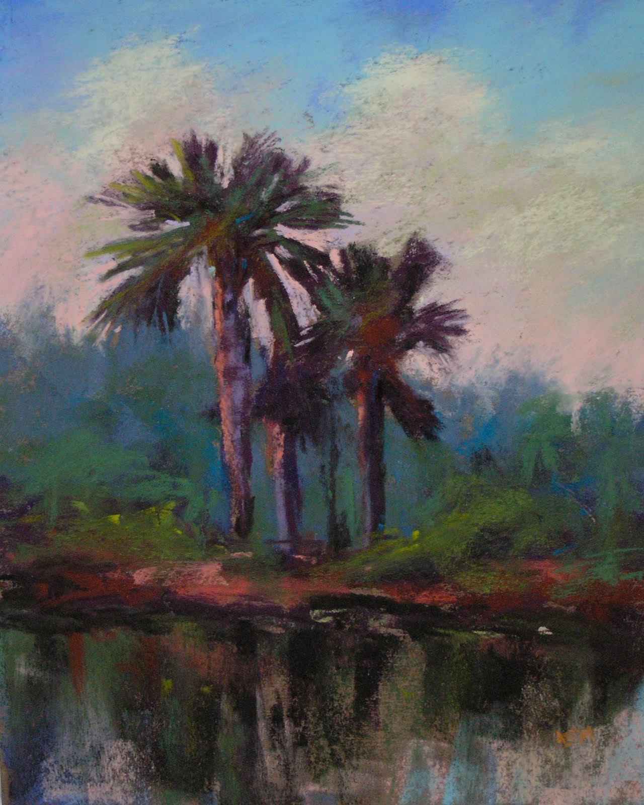 1280x1600 Painting My World Low Country Palm Trees Plein Air - Palmetto Tree Painting