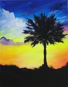 237x300 Palmetto Sun - Palmetto Tree Painting