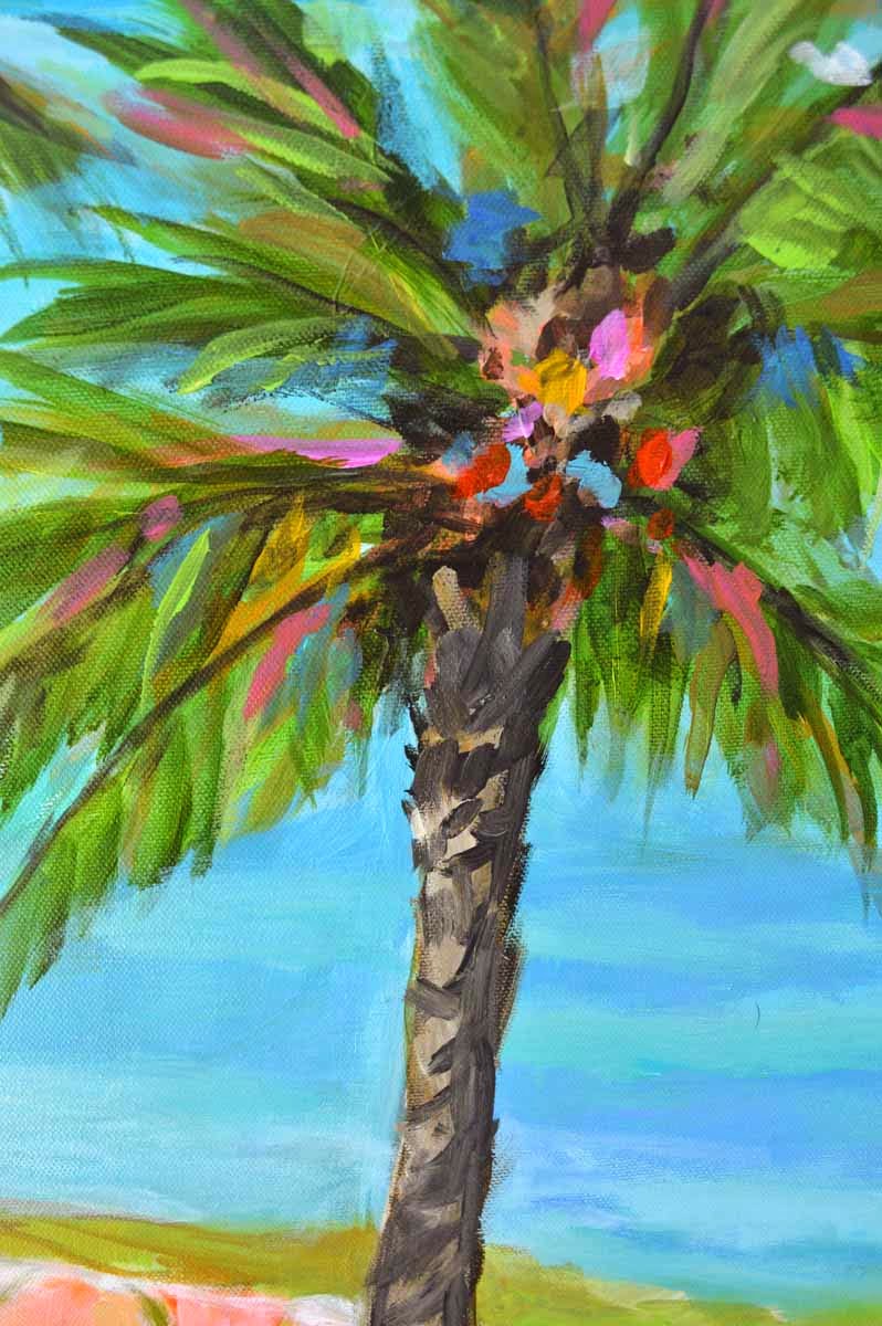 798x1200 Simple Palm Tree Painting Birthday Cake Ideas - Palmetto Tree Painting