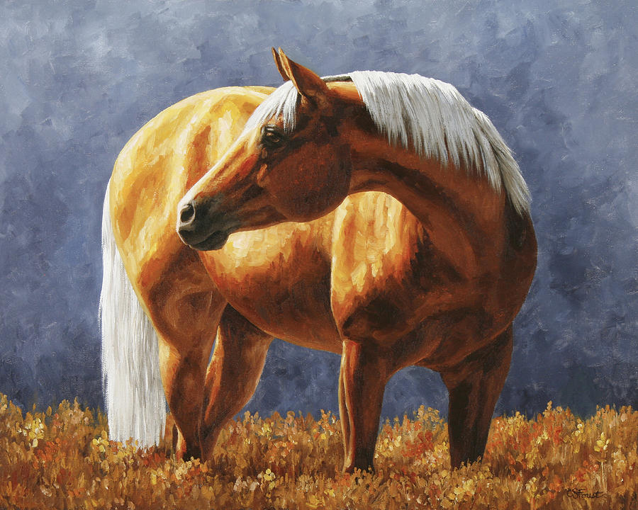 900x720 Palomino Horse - Palomino Painting