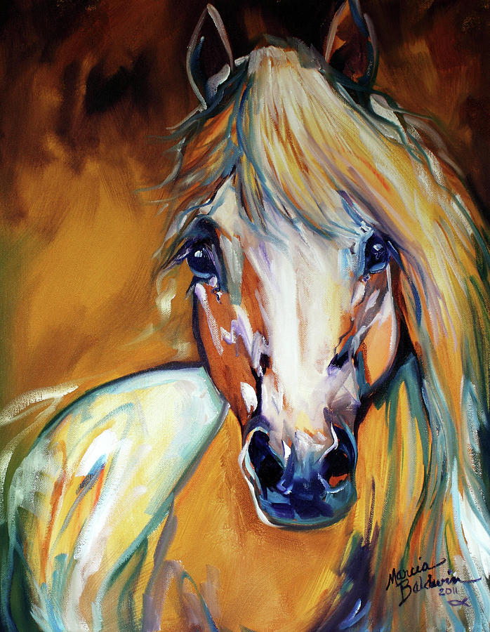 698x900 Palomino Wild Abstract Painting By Marcia Baldwin - Palomino Painting