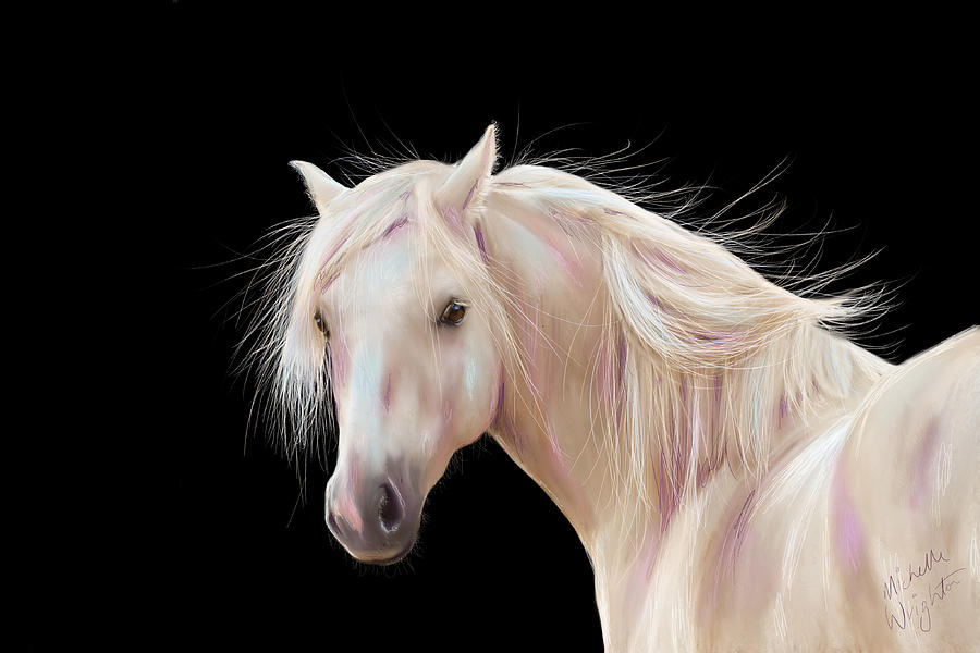900x600 Pretty Palomino Pony Painting Painting By Michelle Wrighton - Palomino Painting