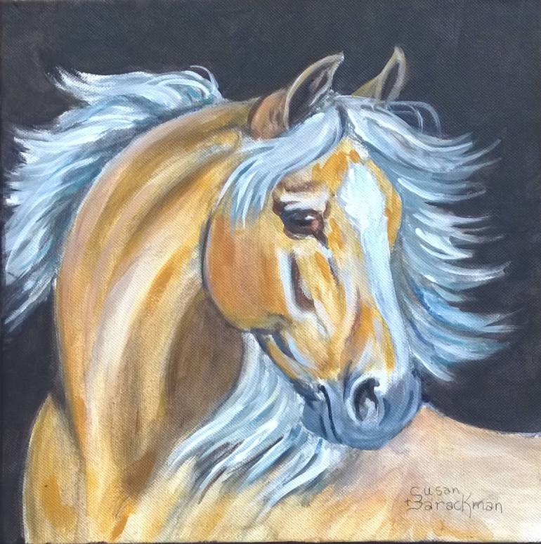 770x774 Saatchi Art Palomino Painting By Susan Barackman - Palomino Painting