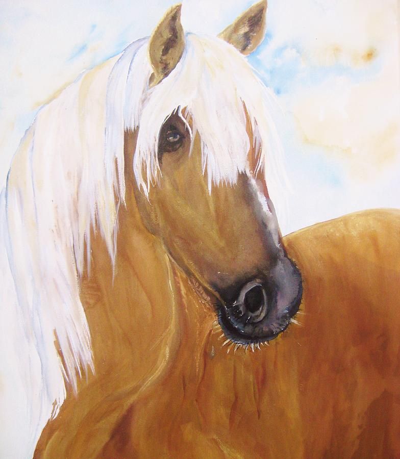 784x900 The Palomino Painting By Lil Taylor - Palomino Painting
