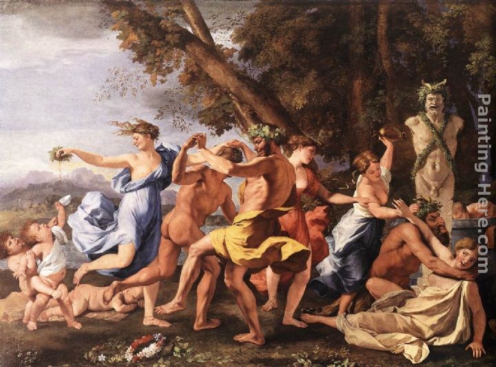 720x533 Nicolas Poussin Bacchanal Before A Statue Of Pan Painting Best - Pan Painting