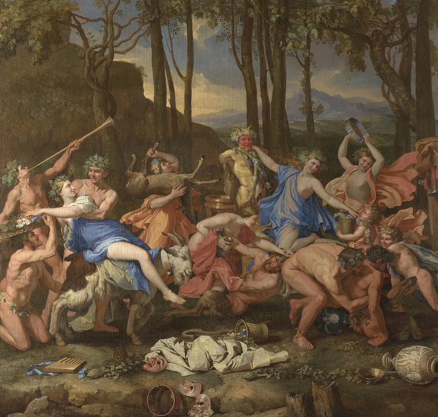 900x858 The Triumph Of Pan Painting By Nicolas Poussin - Pan Painting