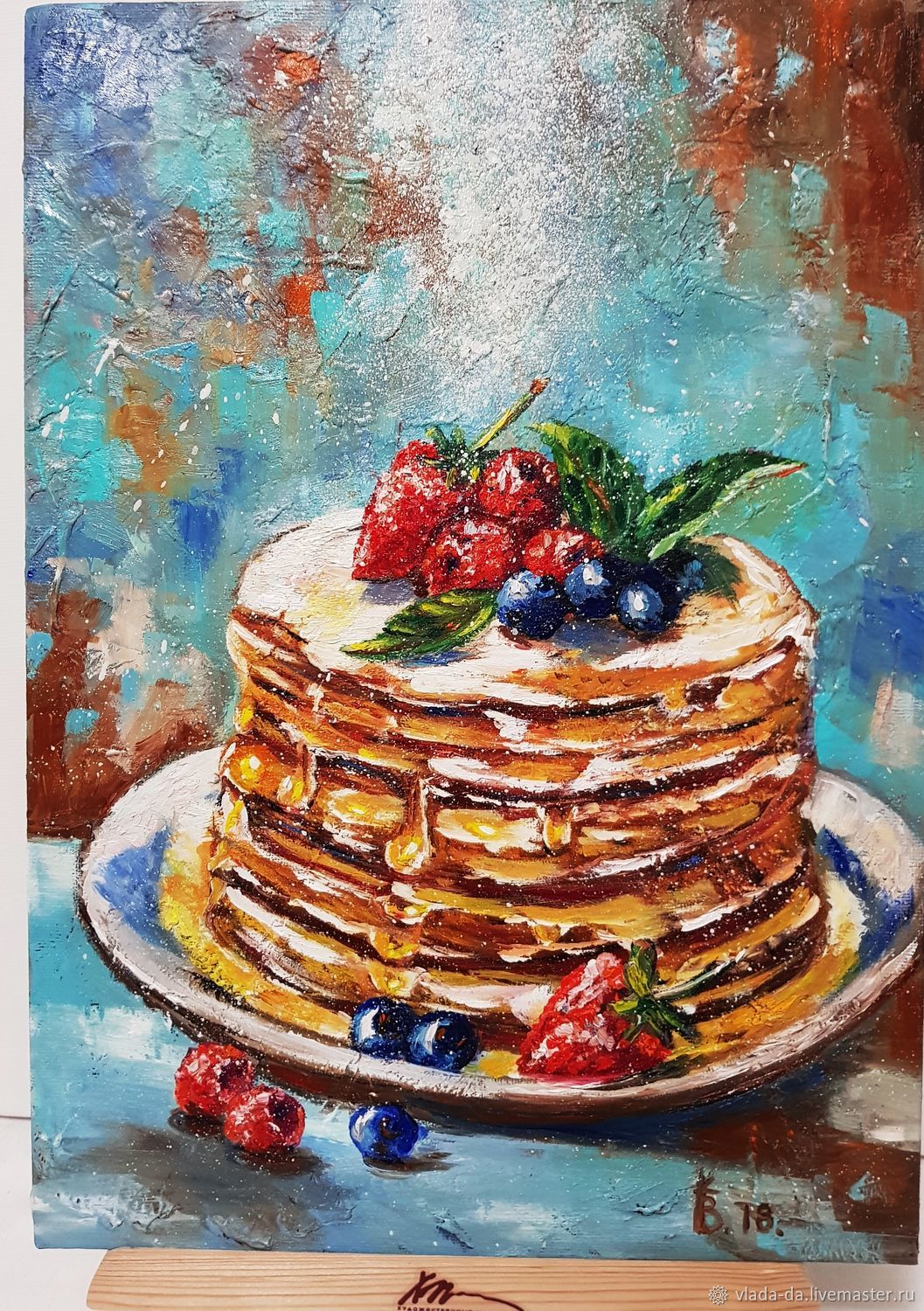 1057x1500 Berry Pancakes Oil Painting Shop Online On Livemaster - Pancake Painting