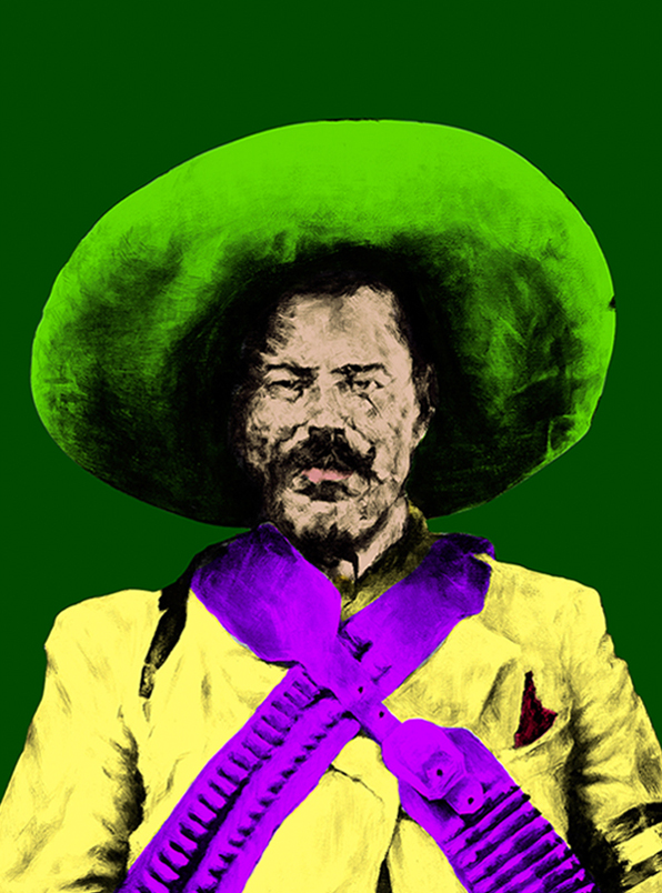 596x804 Pancho Villa (Violet) Arte - Pancho Villa Painting