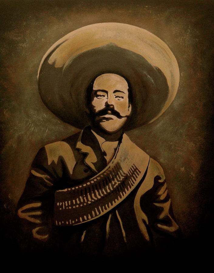 705x900 Pancho Villa Painting By Leizel Grant - Pancho Villa Painting