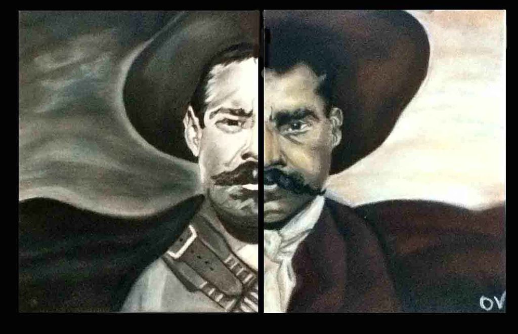 1024x660 Pancho Villa Y Emiliano Zapata Odette Valero - Pancho Villa Painting