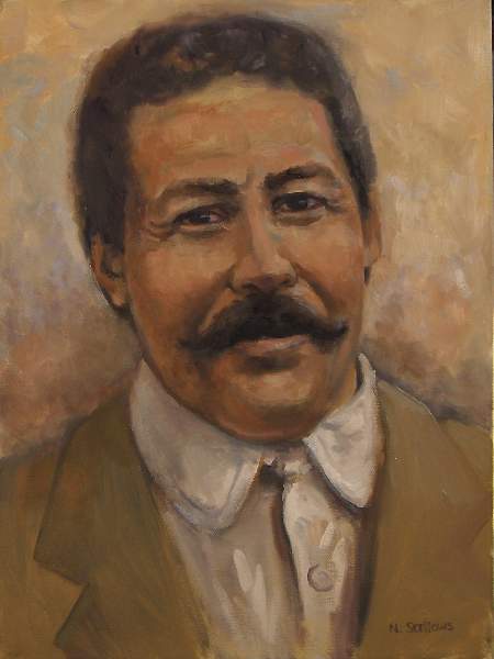450x600 First Portrait Of The New Year Oil On Canvas Pancho Villa - Pancho Villa Painting