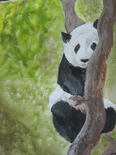 236x314 Panda Bear. Paintings In Oil Paintings In Oil Bear - Panda Bear Painting