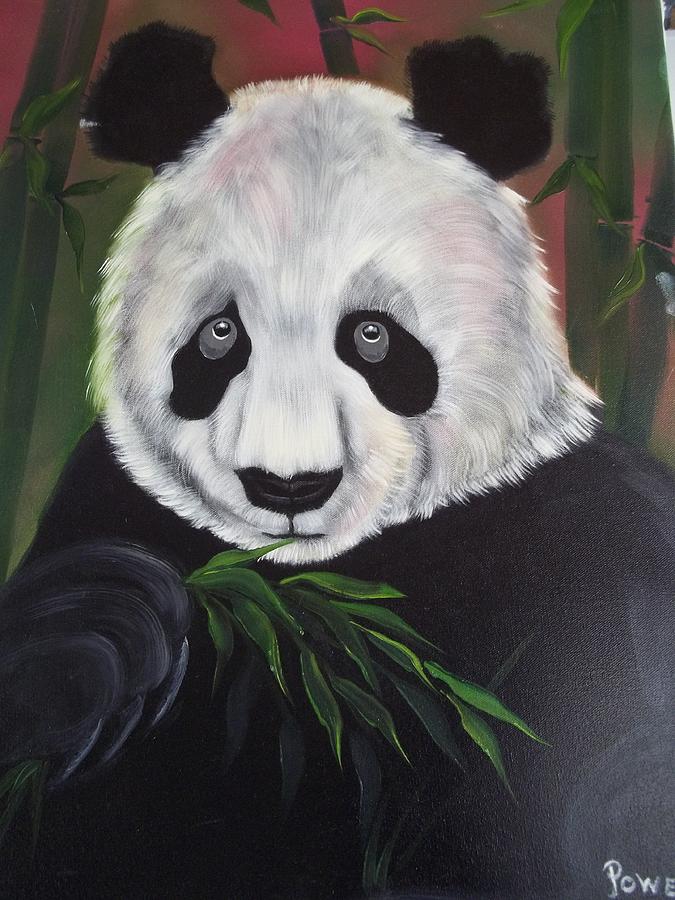 675x900 The Great Panda Bear Painting By Barbara Powell - Panda Bear Painting