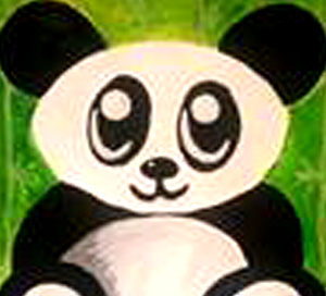 300x272 Kids Canvas Painting - Panda Canvas Painting