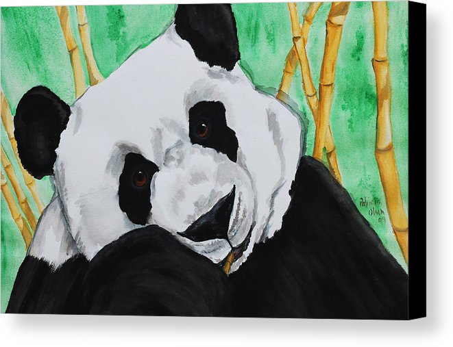 661x507 Panda Canvas Print Canvas Art By Patricia Olson - Panda Canvas Painting